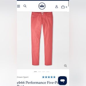 Peter Millar eb66 Performance Five-Pocket Pant- Cape Red